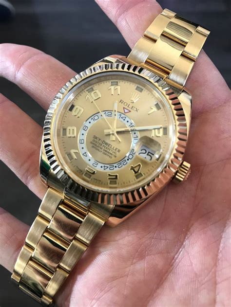 sky dweller rolex 14k gold watch|rolex occasion sky dweller.